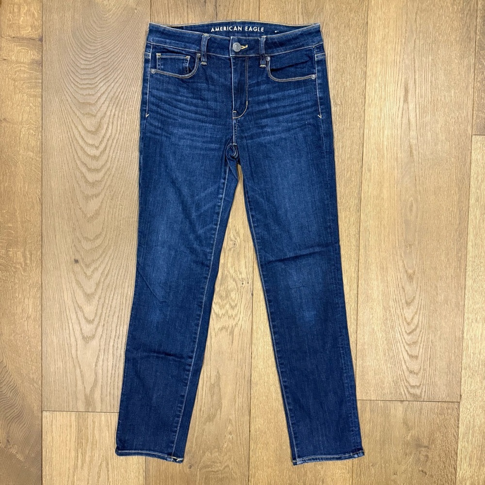 American Eagle Outfitters Women's Dark Blue Skinny Jeans